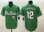 Philadelphia Phillies #12 Kyle Schwarber Green Limited Stitched Jersey