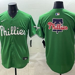 Philadelphia Phillies Team Big Logo Green Limited Stitched Jersey
