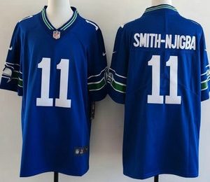 Seattle Seahawks #11 Jaxon Smith Njigba Limited Blue Throwback Vapor Jersey
