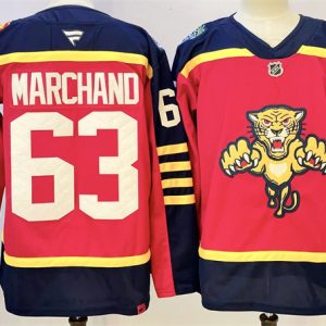 Florida Panthers #63 Brad Marchand Red 2026-2026 Winter Classic Stitched Jersey