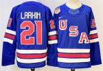 USA #21 Dylan Larkin Royal 2025-2026 Stitched Jersey