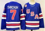 USA #7 Brady Tkachuk Royal 2025-2026 Stitched Jersey