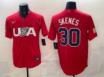 USA #30 Paul Skenes Red World Classic Stitched Jersey