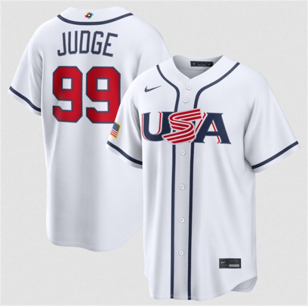 USA #99 Aaron Judge White 2026 World Classic Home Stadium Stitched Jersey