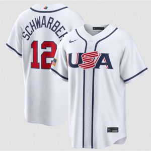 USA #12 Kyle Schwarber White 2026 World Classic Home Stadium Stitched Jersey