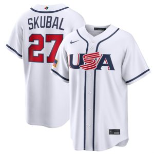 USA #27 Tarik Skubal White 2026 World Classic Home Stadium Stitched Jersey