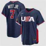 USA #7 Bobby Witt Jr. Navy 2026 World Classic Road Stadium Stitched Jersey
