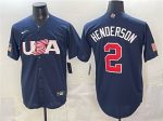 USA #2 Gunnar Henderson Navy World Classic Stitched Jersey