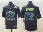 Seattle Seahawks #22 Rashid Shaheed Black 2025 Super Bowl LX Patch Carbon Fashion Vapor Untouchable Limited Stitched Jersey