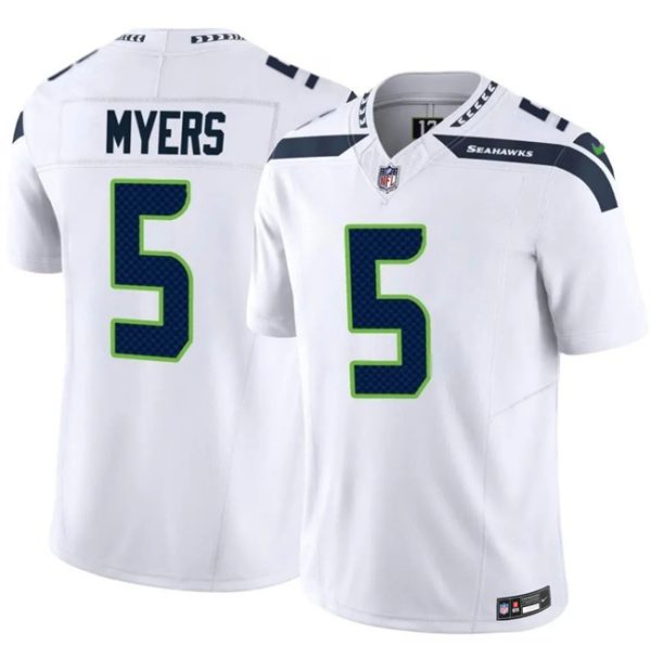 Seattle Seahawks #5 Jason Myers White 2025 F.U.S.E. Vapor Untouchable Limited Stitched Jersey