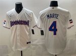 Dominican Republic #4 Ketel Marte White 2026 World Classic Home Stadium Stitched Jersey
