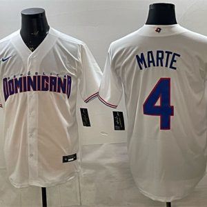 Dominican Republic #4 Ketel Marte White 2026 World Classic Home Stadium Stitched Jersey