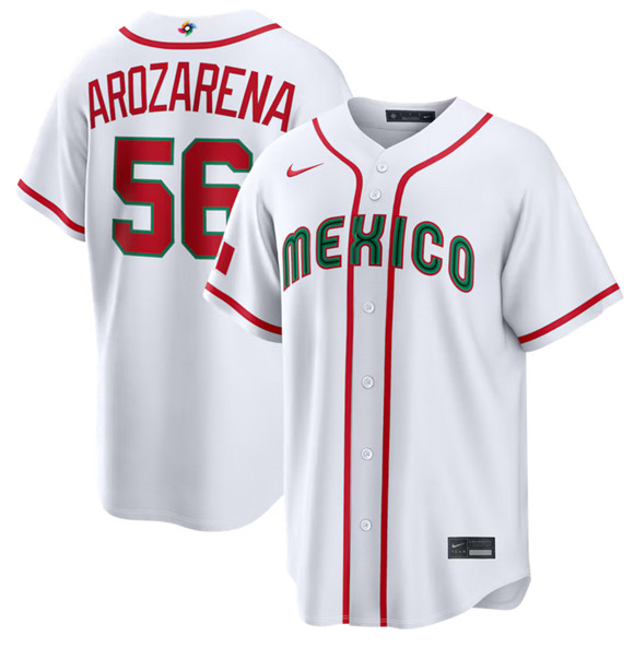Mexico #56 Randy Arozarena White 2026 World Classic Home Stadium Stitched Jersey