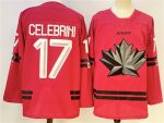 Canada #17 Macklin Celebrini Red Stitched Jersey