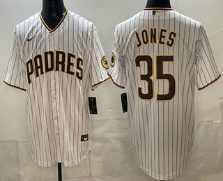 San Diego Padres #35 Randy Jones White Cool Base Jersey