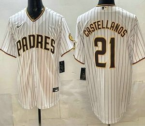 San Diego Padres #21 Nick Castellanos White Cool Base Jersey