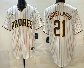 San Diego Padres #21 Nick Castellanos White Cool Base Jersey