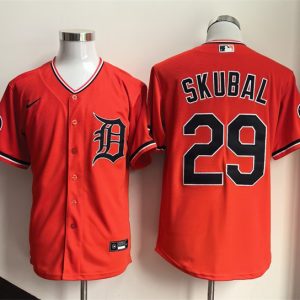 Detroit Tigers #29 Tarik Skubal Orange 2026 Alternate Stitched Jersey