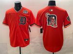 Detroit Tigers Team Big Logo Orange 2026 Alternate USA 250' Patch Vapor Premier Limited Stitched Jersey