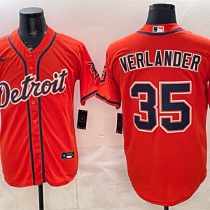 Detroit Tigers #35 Justin Verlander Orange 2026 Cool Base Stitched Jersey