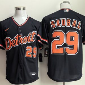 Detroit Tigers #29 Tarik Skubal 2026 Navy Alternate Stitched Jersey
