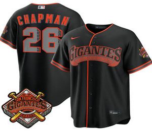 San Francisco Giants #26 Matt Chapman Black 2026 Alternate Stadium Stitched Jersey