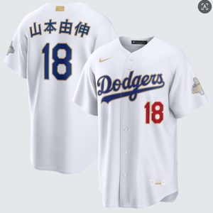 Los Angeles Dodgers #18 É½±¾ÓÉÉì Nike White 2026 Gold Collection Stadium Jersey