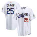 Los Angeles Dodgers #25 Tommy Edman Nike White 2026 Gold Collection Stadium Jersey