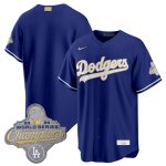 Los Angeles Dodgers Blank Royal 2026 Alternate Gold Collection Stadium Stitched Jersey