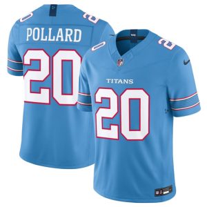 Tennessee Titans #20 Tony Pollard Light Blue 2026 F.U.S.E. Vapor Limited Stitched Jersey