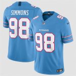Tennessee Titans #98 Jeffery Simmons Light Blue 2026 F.U.S.E. Vapor Limited Stitched Jersey