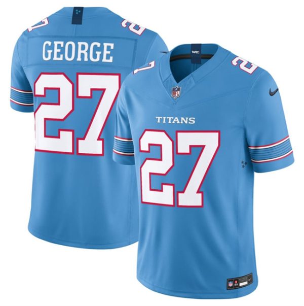 Tennessee Titans #27 Eddie George Light Blue 2026 F.U.S.E. Vapor Limited Stitched Jersey