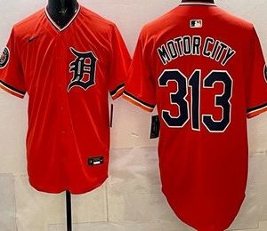 Detroit Tigers #313 Motor City Orange Limited Jersey