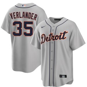 Detroit Tigers #35 Justin Verlander Gray 2026 Road Stitched Jersey